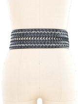 Gianfranco Ferre Braided Chain Leather Belt