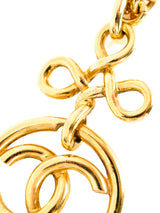 1993 Chanel Kinetic Logo Pendant Necklace Jewelry arcadeshops.com