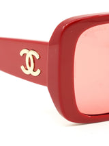 Chanel Red Square Frame Sunglasses Accessory arcadeshops.com