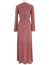 1970s Mr Boots Tromp L'Oeil Brown Dress Dress arcadeshops.com