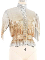 Paco Rabanne Ombre Chainmail Mock Neck Top Top arcadeshops.com