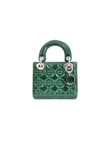 Christian Dior Lady Dior Emerald Patent Handbag Accessory arcadeshops.com