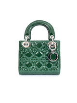Christian Dior Lady Dior Emerald Patent Mini Handbag Accessory arcadeshops.com
