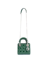 Christian Dior Lady Dior Emerald Patent Handbag Accessory arcadeshops.com