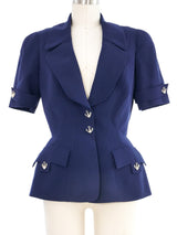 Thierry Mugler Navy Blue Sailor Pant Ensemble