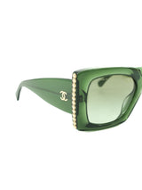 Chanel Emerald Square Frame Sunglasses