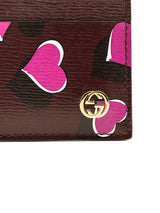 Gucci Heart Print Leather Card Holder Accessory arcadeshops.com