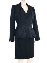 1995 John Galliano Dolores Collection Black Wool Suit Suit arcadeshops.com