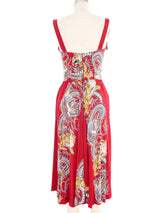 1950s Tiger and Dragon Print Dress Dress arcadeshops.com