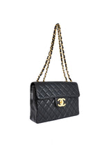 1990s Chanel Quilted Lambskin Jumbo Half Flap Bag Accessory arcadeshops.com