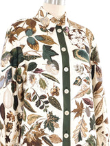 Hermes Tourbillon Autumn Leaf Silk Top Top arcadeshops.com