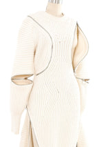Alexander McQueen Zipper Accented Rib Knit Dress Dress arcadeshops.com