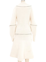 Alexander McQueen Zipper Accented Rib Knit Dress Dress arcadeshops.com
