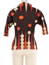 Issey Miyake Pleats Please Backgammon Printed Top Top arcadeshops.com