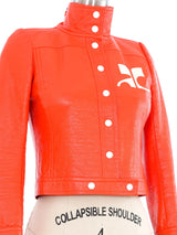 1960s Courreges Orange Vinyl Jacket Jacket arcadeshops.com