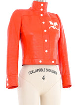 1960s Courreges Orange Vinyl Jacket Jacket arcadeshops.com