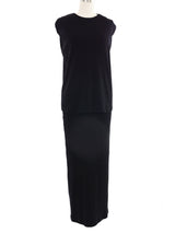 Loewe Black Knit Cape Dress Dress arcadeshops.com