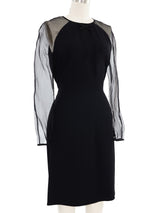 Sonia Rykiel Sheer Sleeve Mini Dress