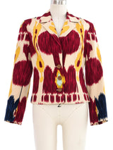 2001 Christian Dior Ikat Printed Jacket Jacket arcadeshops.com