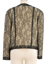1980s Chanel Lace Overlay Jacket Jacket arcadeshops.com