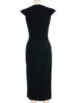 John Galliano Silk Brocade Fitted Sheath Dress Dress arcadeshops.com