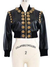 Dolce & Gabbana Studded Leather Jacket Jacket arcadeshops.com