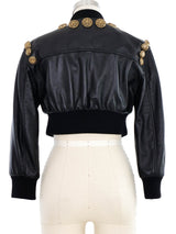 Dolce & Gabbana Studded Leather Jacket Jacket arcadeshops.com