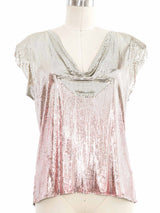 1980s Ombre Metal Mesh Top Top arcadeshops.com