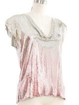 1980s Ombre Metal Mesh Top Top arcadeshops.com