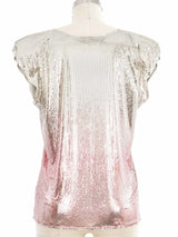 1980s Ombre Metal Mesh Top Top arcadeshops.com