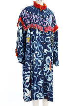 Zandra Rhodes Hand Painted Denim Snap Front Dress Dress arcadeshops.com