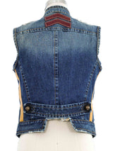 Dsquared2 Embellished Denim Vest Jacket arcadeshops.com