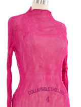 Issey Miyake Raspberry Sheer Long Sleeve Top Top arcadeshops.com