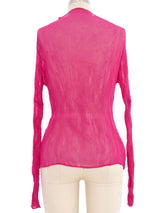 Issey Miyake Raspberry Sheer Long Sleeve Top Top arcadeshops.com