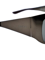 Gucci Gunmetal Shield Sunglasses Accessory arcadeshops.com