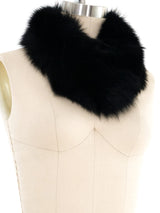 Small Black Fox Fur Collar Accessory arcadeshops.com