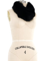 Small Black Fox Fur Collar Accessory arcadeshops.com