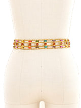 Multicolor Jeweled Chain Belt Accessory arcadeshops.com