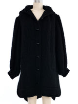 1970s Yves Saint Laurent Black Wool Cardigan Coat Jacket arcadeshops.com