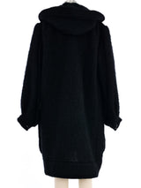 1970s Yves Saint Laurent Black Wool Cardigan Coat Jacket arcadeshops.com