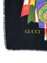 Gucci Equestrian Ribbon Wool Shawl Accessory arcadeshops.com