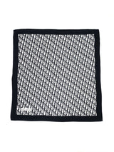 Christian Dior Black Oblique Logo Scarf Accessory arcadeshops.com