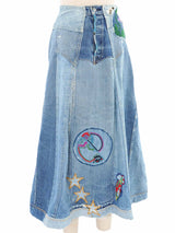 Levis Reconstructed Denim Skirt Bottom arcadeshops.com