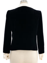 2003 Chanel Silk Lapel Velvet Blazer Jacket arcadeshops.com
