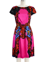 2011 Prada Monkey Print Satin Dress Dress arcadeshops.com