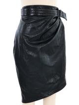 Alaia Leather Wrap Skirt Bottom arcadeshops.com