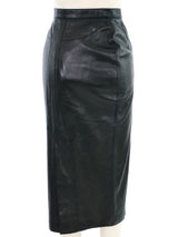 Alaia Leather Pencil Skirt Bottom arcadeshops.com