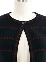 Alaia Black Compact Knit Cardigan Top arcadeshops.com
