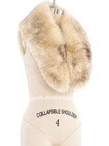 Taupe Fox Fur Collar Accessory arcadeshops.com