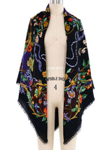 Gucci Floral Wool Shawl Accessory arcadeshops.com